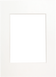 Passepartout hvit 13x18/18x24